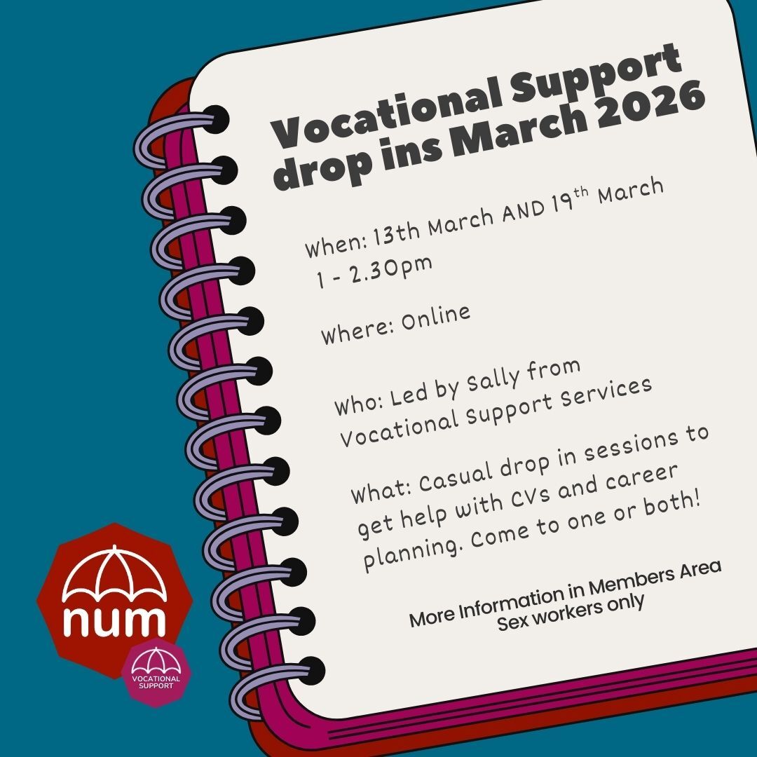 Vocational Support Drop-ins: Online, 15th and 19th March