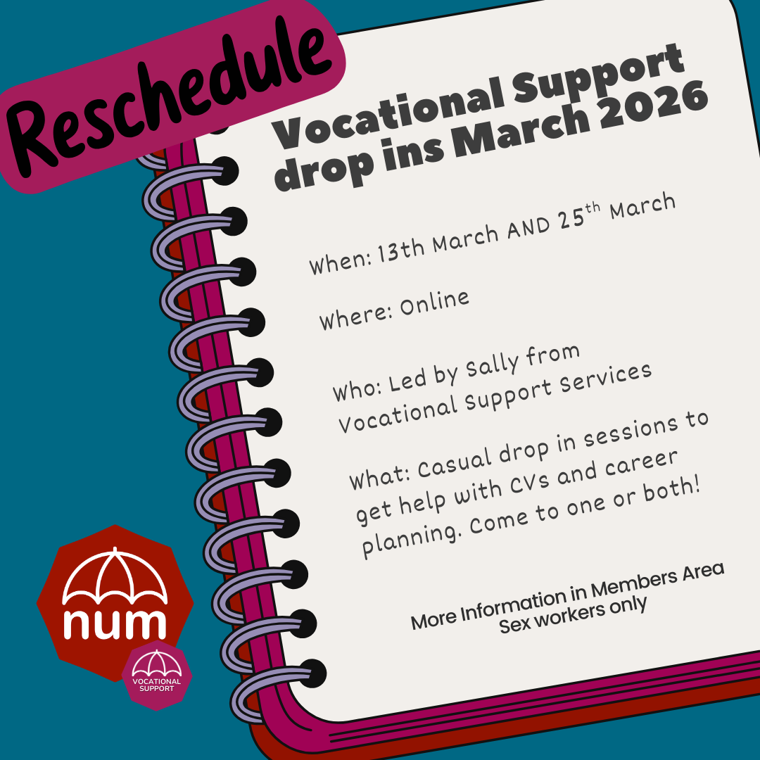 Vocational Support Drop-ins: Online, 13th and 25th March